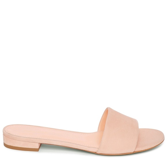 Mansur Gavriel Suede Flat Sandal Slides in Blush Pink size 7.5 - Picture 11 of 11